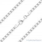 2.6mm Round Box Link Italian Chain Necklace .925 Italy Sterling Silver w Rhodium 2.6mm Round Box Link Italian Chain Necklace .925 Italy Sterling Silver w Rhodium
