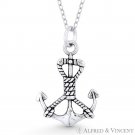 Ship's Anchor Nautical Sailor's Luck Charm .925 Sterling Silver Necklace Pendant Ship's Anchor Nautical Sailor's Luck Charm .925 Sterling Silver Necklace Pendant