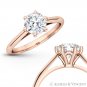 Forever Classic Round Moissanite 6Pr Solitaire Engagement Ring in 14k Rose Gold