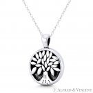 Tree-of-Life / Knowledge Etz Chaim Oxidized .925 Sterling Silver 26x19mm Pendant Tree-of-Life / Knowledge Etz Chaim Oxidized .925 Sterling Silver 26x19mm Pendant