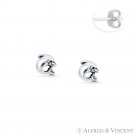 Baby Dolphin Ocean Sealife Animal Charm .925 Sterling Silver 5x6mm Stud Earrings Baby Dolphin Ocean Sealife Animal Charm .925 Sterling Silver 5x6mm Stud Earrings
