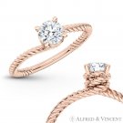 Forever Classic Round Moissanite 4Pr Solitaire Engagement Ring in 14k Rose Gold Forever Classic Round Moissanite 4Pr Solitaire Engagement Ring in 14k Rose Gold