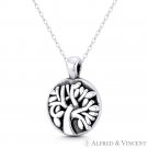 Tree-of-Life / Knowledge Etz Chaim Oxidized .925 Sterling Silver 25x18mm Pendant Tree-of-Life / Knowledge Etz Chaim Oxidized .925 Sterling Silver 25x18mm Pendant