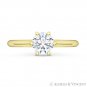 Forever ONE D-E-F Round Moissanite 6Pr Solitaire 14k Yellow Gold Engagement Ring