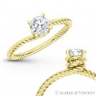 Forever ONE D-E-F Round Moissanite 4Pr Solitaire 14k Yellow Gold Engagement Ring Forever ONE D-E-F Round Moissanite 4Pr Solitaire 14k Yellow Gold Engagement Ring