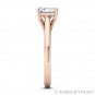 Forever Classic Square Moissanite 4Pr Solitaire Engagement Ring in 14k Rose Gold