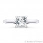 Forever Classic Square Moissanite 4Pr Solitaire Engagement Ring in 14k White Gol
