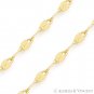 2.2mm Coffee Link Sterling Silver 14k Yellow Gold-Plated Mirror Chain Necklace