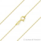 1mm Anchor Cable Link .925 Sterling Silver 14k Yellow Gold-Plated Chain Necklace 1mm Anchor Cable Link .925 Sterling Silver 14k Yellow Gold-Plated Chain Necklace
