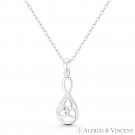 Trinity-Knot Triquetra & Eternity 925 Sterling Silver Irish Celtic Charm Pendant