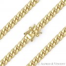 5.1mm Miami Cuban Link 925 Sterling Silver 14k Yellow Gold-Plated Chain Necklace