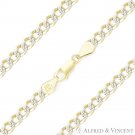 4.3mm Cuban Pave Link Chain Anklet in 14k Yellow Gold-Plated 925 Sterling Silver 4.3mm Cuban Pave Link Chain Anklet in 14k Yellow Gold-Plated 925 Sterling Silver