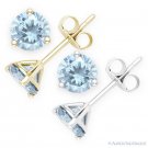 Aqua Cubic Zirconia March Birthstone .925 Sterling Silver Martini Stud Earrings Aqua Cubic Zirconia March Birthstone .925 Sterling Silver Martini Stud Earrings