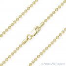 2mm Moon Cut Bead Link 925 Sterling Silver 14k Yellow Gold-Plated Chain Necklace 2mm Moon Cut Bead Link 925 Sterling Silver 14k Yellow Gold-Plated Chain Necklace