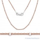 1.9mm Bead & 1.3mm Cable 925 Sterling Silver 14k Rose Gold-Plated Chain Necklace 1.9mm Bead & 1.3mm Cable 925 Sterling Silver 14k Rose Gold-Plated Chain Necklace
