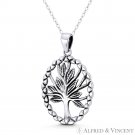 The Tree-of-Life Etz Chaim Symbol Kabbalah Charm in .925 Sterling Silver Pendant