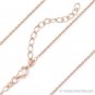 1.3mm Anchor Cable Link 925 Sterling Silver 14k Rose Gold-Plated Chain Necklace