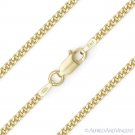 2.1mm Cuban Curb Link .925 Sterling Silver 14k Yellow Gold-Plated Chain Necklace