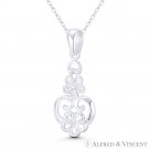 Double 5-Petal Daisy Flower Charm Solid 925 Sterling Silver 35x14mm Drop Pendant Double 5-Petal Daisy Flower Charm Solid 925 Sterling Silver 35x14mm Drop Pendant