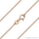 1.4mm Rolo Link Cable Chain Necklace in 14k Rose Gold-Plated 925 Sterling Silver 1.4mm Rolo Link Cable Chain Necklace in 14k Rose Gold-Plated 925 Sterling Silver