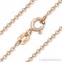 1.4mm Rolo Link Cable Chain Necklace in 14k Rose Gold-Plated 925 Sterling Silver