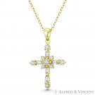 Rosicrucian Rose Cross Cubic Zirconia CZ Sterling Silver 14k Gold-Plated Pendant Rosicrucian Rose Cross Cubic Zirconia CZ Sterling Silver 14k Gold-Plated Pendant