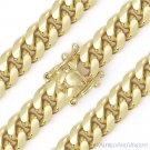13mm Miami Cuban Link .925 Sterling Silver 14k Yellow Gold-Plated Chain Bracelet 13mm Miami Cuban Link .925 Sterling Silver 14k Yellow Gold-Plated Chain Bracelet