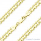 4.2mm Cuban Curb Link .925 Sterling Silver 14k Yellow Gold-Plated Chain Necklace