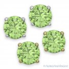 Green Cubic Zirconia Womens August Birthstone .925 Sterling Silver Stud Earrings Green Cubic Zirconia Womens August Birthstone .925 Sterling Silver Stud Earrings