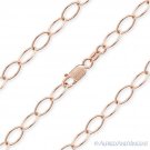 5.4mm Oval Cable Link Chain Necklace in 14k Rose Gold-Plated 925 Sterling Silver 5.4mm Oval Cable Link Chain Necklace in 14k Rose Gold-Plated 925 Sterling Silver