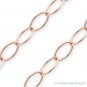 5.4mm Oval Cable Link Chain Necklace in 14k Rose Gold-Plated 925 Sterling Silver