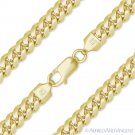 6.3mm Miami Cuban Link 925 Sterling Silver 14k Yellow Gold-Plated Chain Necklace