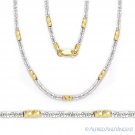 Roc Faceted Bead Link .925 Sterling Silver 14k Yellow Gold-Plated Chain Necklace Roc Faceted Bead Link .925 Sterling Silver 14k Yellow Gold-Plated Chain Necklace