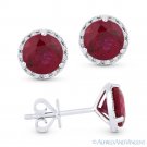2.30ct Lab-Created Ruby & Diamond 3Prong Martini Stud Earrings in 14k White Gold 2.30ct Lab-Created Ruby & Diamond 3Prong Martini Stud Earrings in 14k White Gold