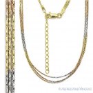 Boston Cardano Link Sterling Silver 3-Tone 14k Gold-Plated Multi-Chain Necklace Boston Cardano Link Sterling Silver 3-Tone 14k Gold-Plated Multi-Chain Necklace