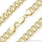 10.2mm Cuban Link Cubic Zirconia Sterling Silver 14k Gold-Plated Chain Necklace 10.2mm Cuban Link Cubic Zirconia Sterling Silver 14k Gold-Plated Chain Necklace