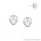 Trinity-Knot Triquetra Irish Celtic Charm 925 Sterling Silver 10mm Stud Earrings Trinity-Knot Triquetra Irish Celtic Charm 925 Sterling Silver 10mm Stud Earrings