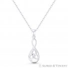 Trinity-Knot Triquetra & Infinity 925 Sterling Silver Irish Celtic Charm Pendant Trinity-Knot Triquetra & Infinity 925 Sterling Silver Irish Celtic Charm Pendant