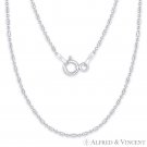 1.5mm Bead & Bar Link Rhodium Plated .925 Sterling Silver Italian Chain Necklace 1.5mm Bead & Bar Link Rhodium Plated .925 Sterling Silver Italian Chain Necklace