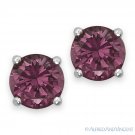 Plum Cubic Zirconia CZ Womens June Birthstone .925 Sterling Silver Stud Earrings Plum Cubic Zirconia CZ Womens June Birthstone .925 Sterling Silver Stud Earrings