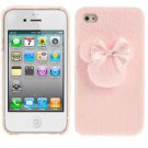 Disney Minnie Mouse Plastic Case with Fluff for iPhone 4 & 4S Pink