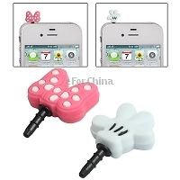 Cute Bowknot & Palm Style Universal 3.5mm Earphones Anti-Dust Plug Stopper