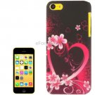 Cute Lovely Heart Shaped Pattern Plastic Case for iPhone 5C