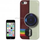 Instagram Hipster Social Camera Pattern Plastic Case for iPhone 5C