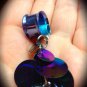 1/2 inch 13mm purple anodized gauged dangle tunnels