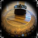 25mm or 1in gauge concave carved ring black Arang wood plugs