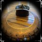 25mm or 1in gauge concave carved ring black Arang wood plugs