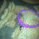 Purple Stretchy with Skull Charm