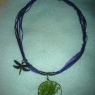 Dradonfly tree of life necklace