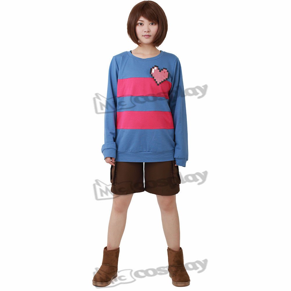 Undertale Protagonist Frisk Cosplay Costume Women Clothes